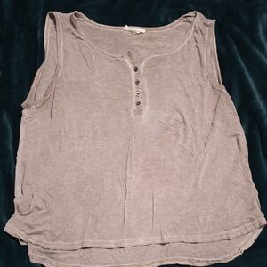 Casual Sleeveless Top in beige